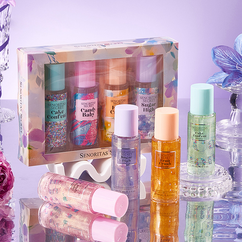 Set cadou pentru 4 bucăți 75 ml*4 Eau De Parfum Florals Body Spray Femey Fruity 75 ml