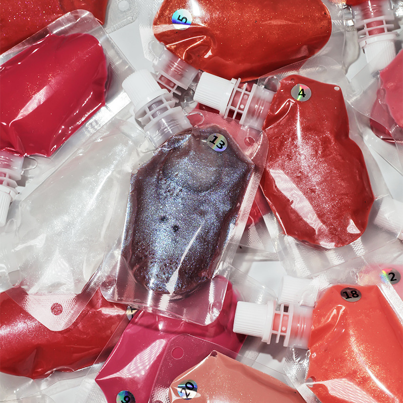 200 ml pungă de plastic pentru luciu de buze, pungă pentru duză, pigment de bază pentru luciu de buze, vegan și fără cruzime